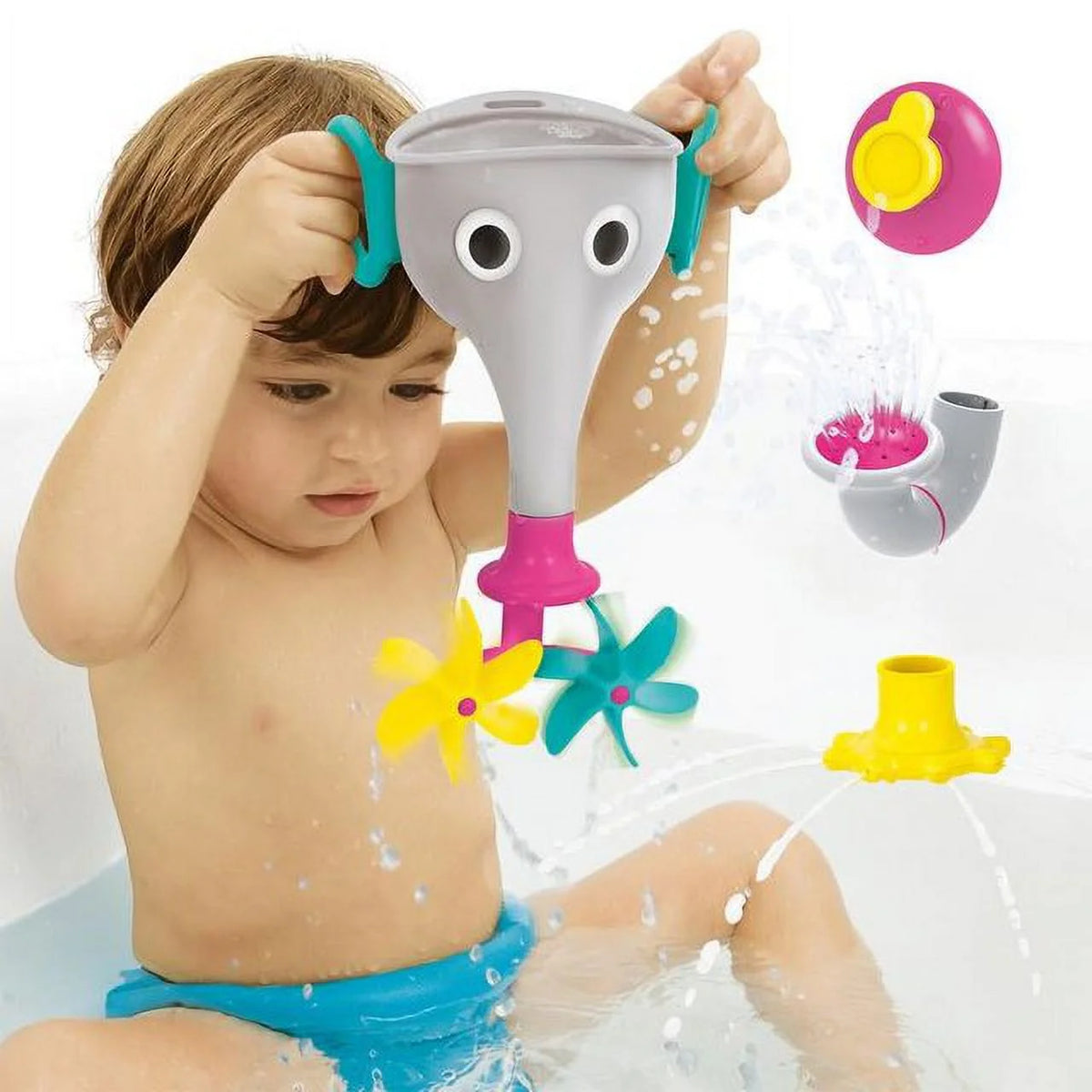 Blue Bath Toy with Interchangeable Trunk Accessories H87362