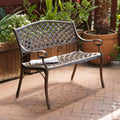 Antique Copper Cast Aluminum Bench S46772