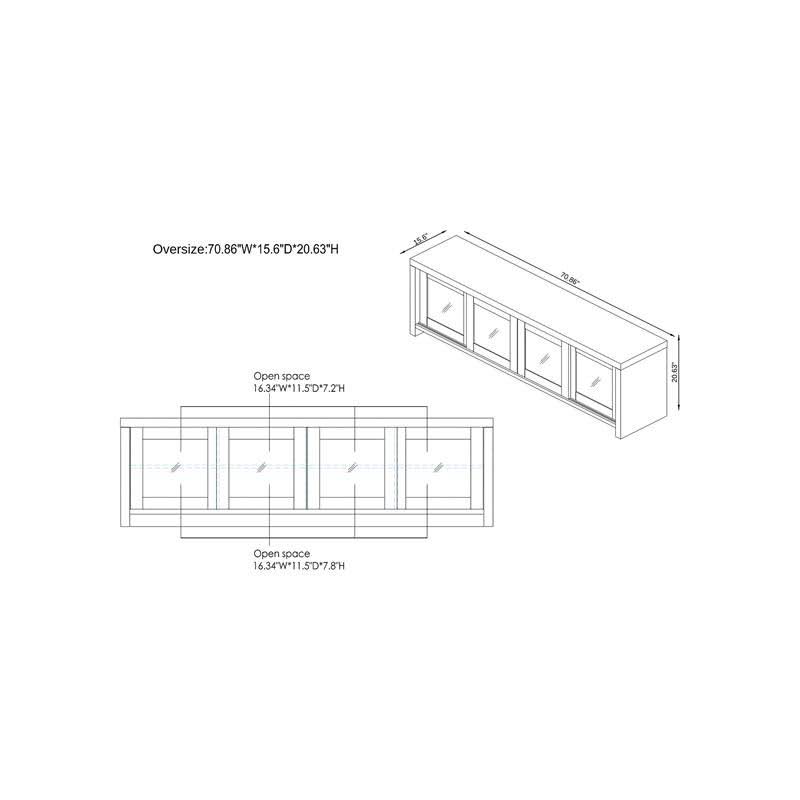 Walnut TV Stand L728143