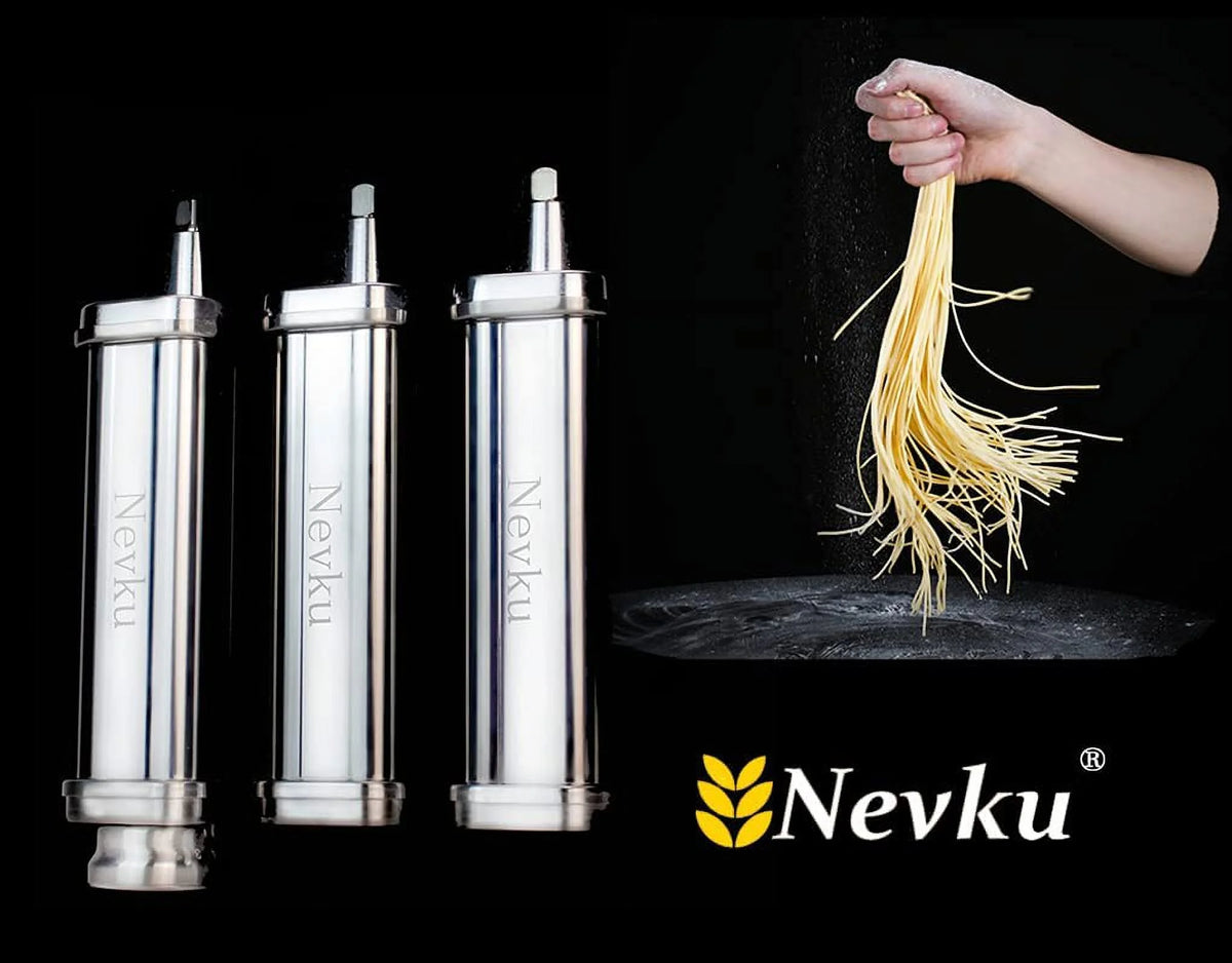 Pasta Maker Attachments Set including Pasta Sheet Roller Spaghetti Cutter Fettuccine Cutter Y975
