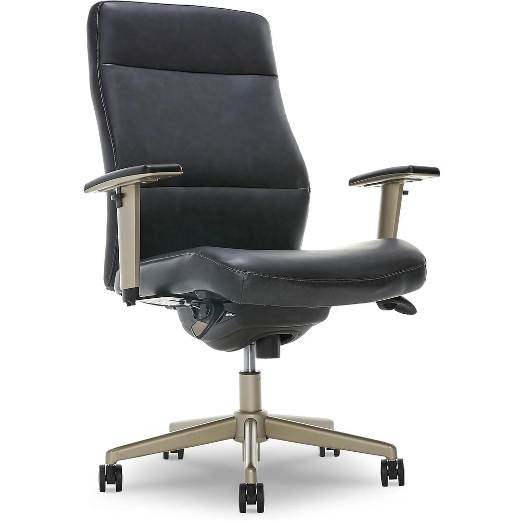 Black Faux Leather Ergonomic Swivel Executive Chair Q3137