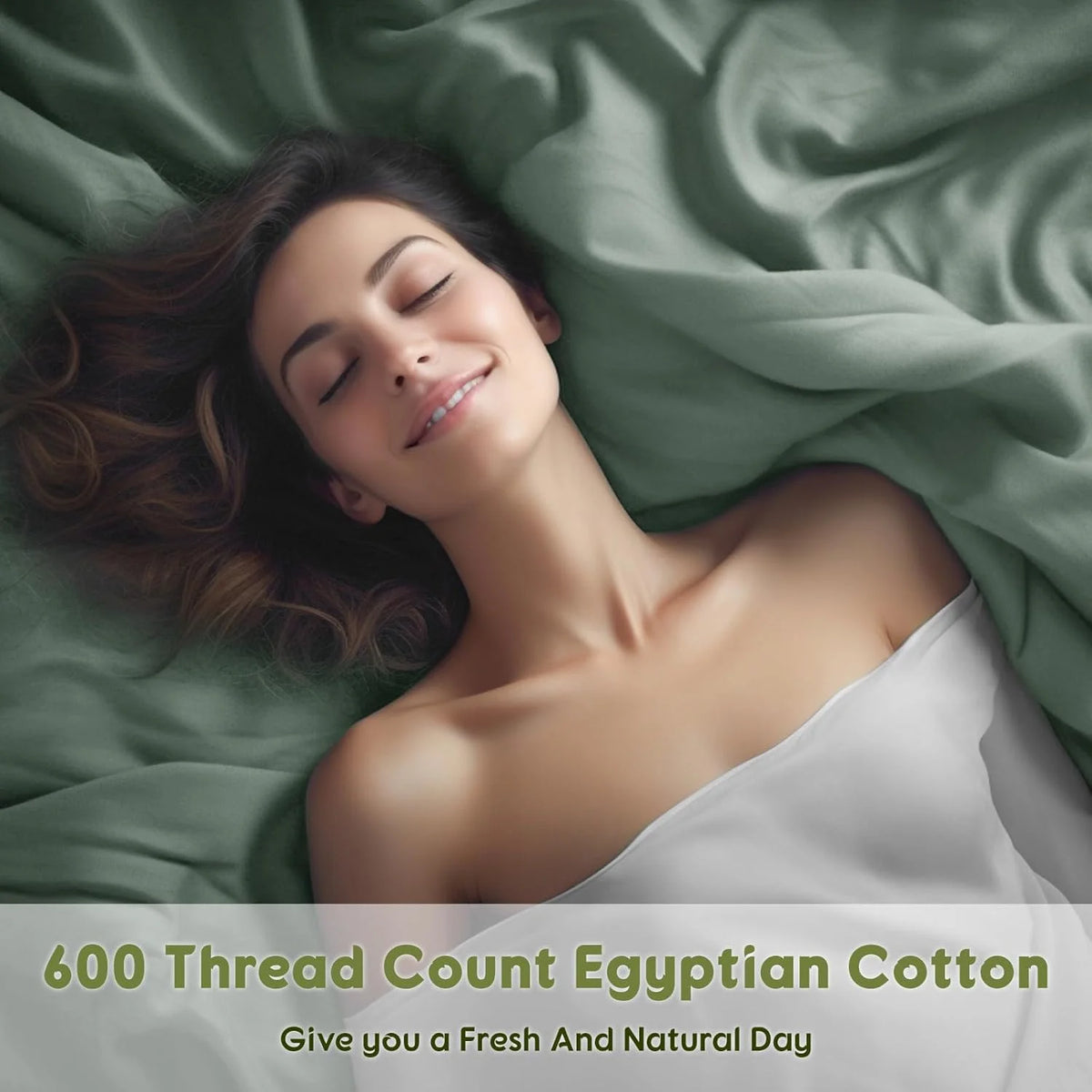 King Size 4 PC Cotton Sateen Weave Bed Sheet Set with Deep Pocket O696437