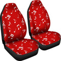 Red Microfiber Car Seat Covers Set of 2 W164