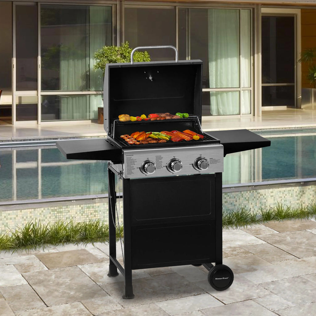 3 Burner Stainless Steel Propane Gas Grill P3705