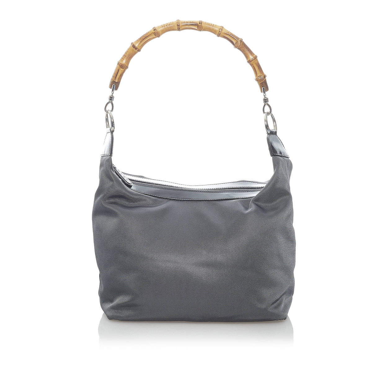 Gray Nylon Shoulder Bag J63004