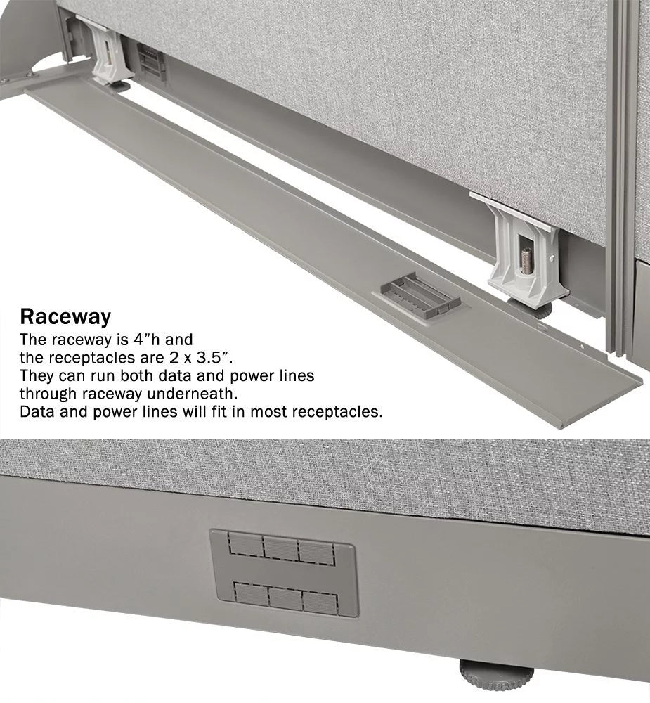 120"W x 60"H Wall Mounted Office Partition S213884