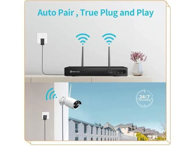 1080p 8CH NVR Wireless Security Camera System O45876