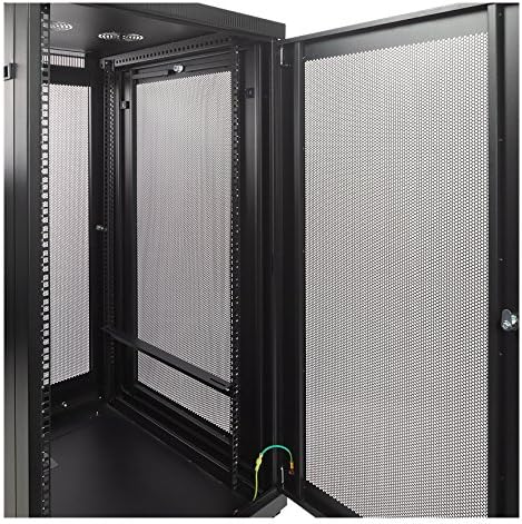 24U Rack Enclosure Server Cabinet, Mid Depth 33 Inch Deep, Black Q49419
