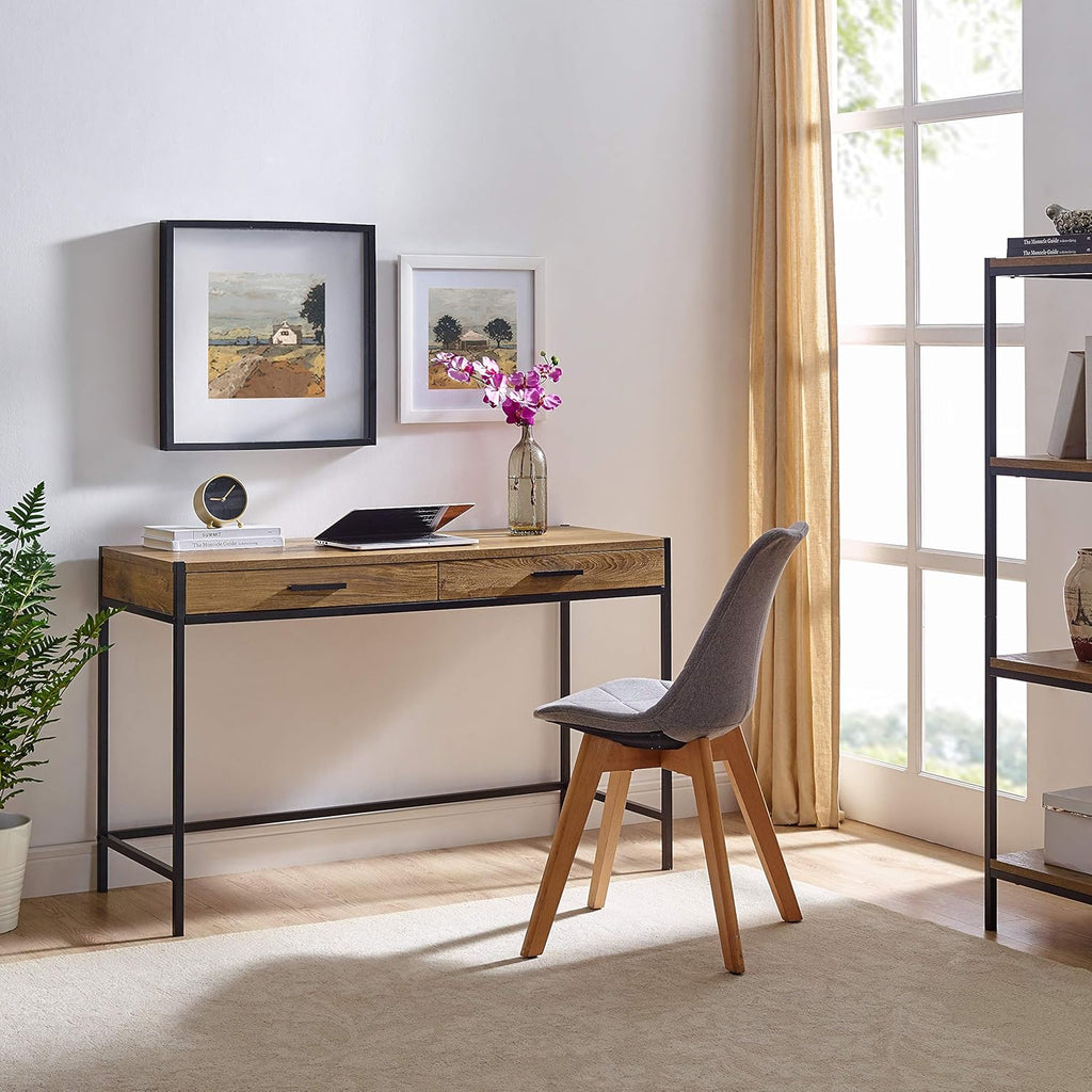 Brown Mahogany Writing Desk with 2 Drawers D7203