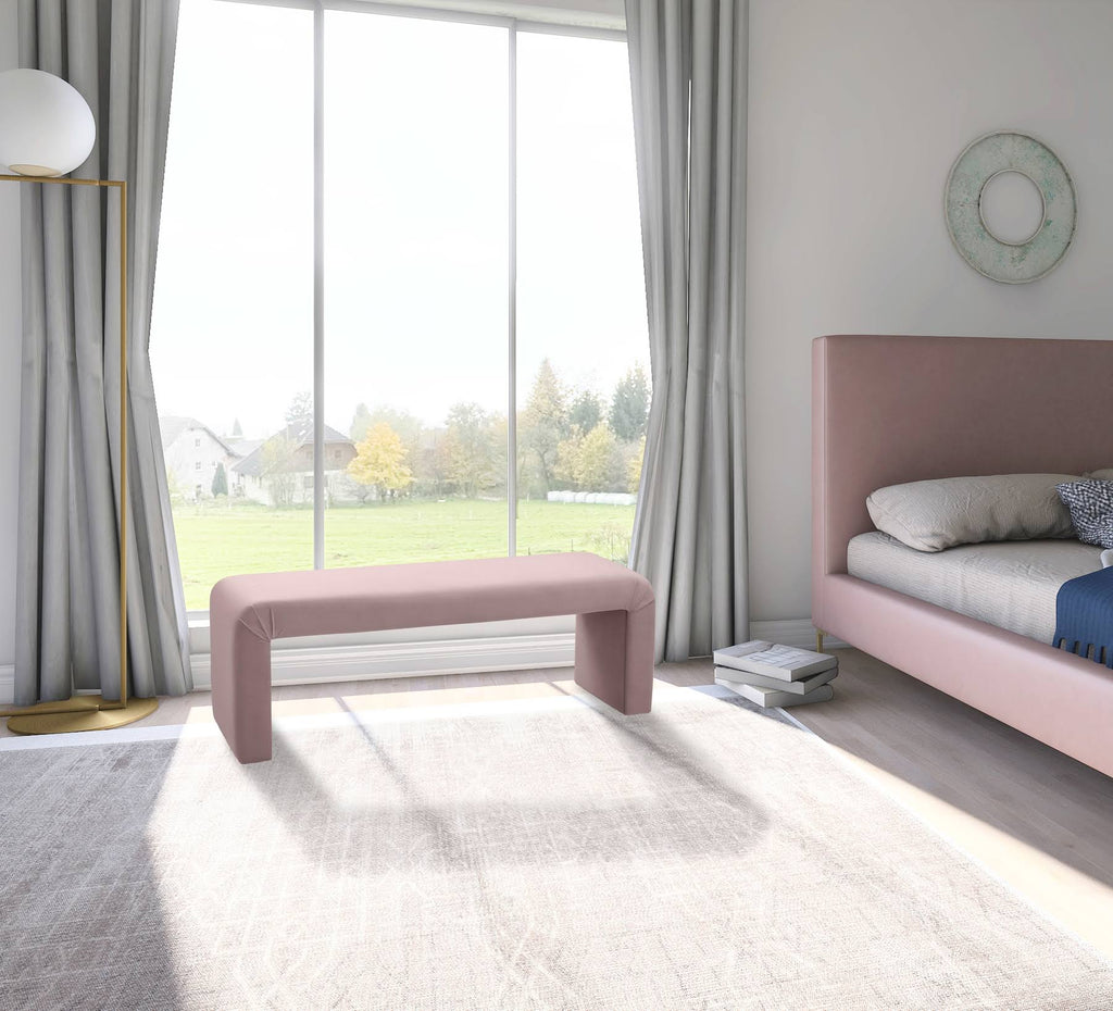 Pink Velvet Bench R455