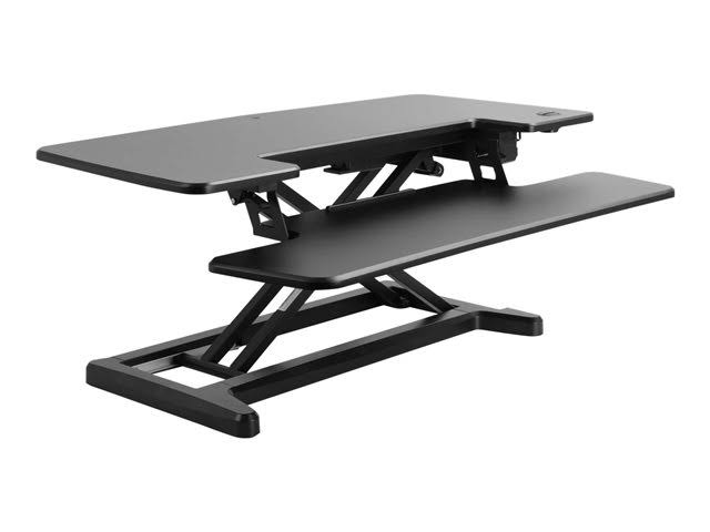 Black electric standing desk converter S352