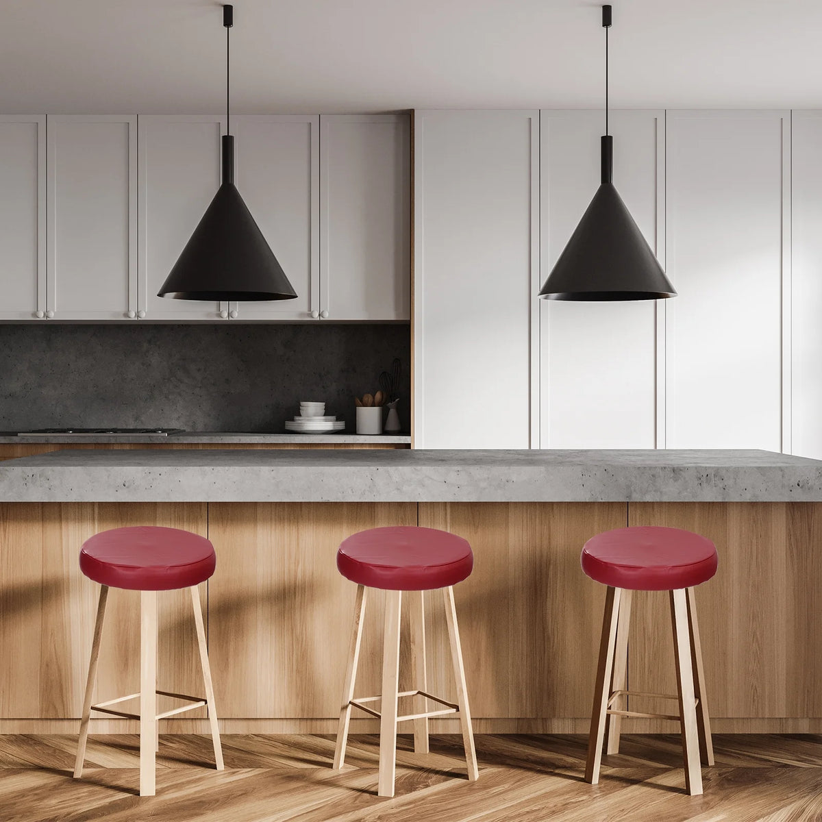 11" 6 Pack Wine Red Bar Stool Cover N156