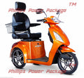 Orange 3-Wheel Scooter with Electromagnetic Brakes V14180