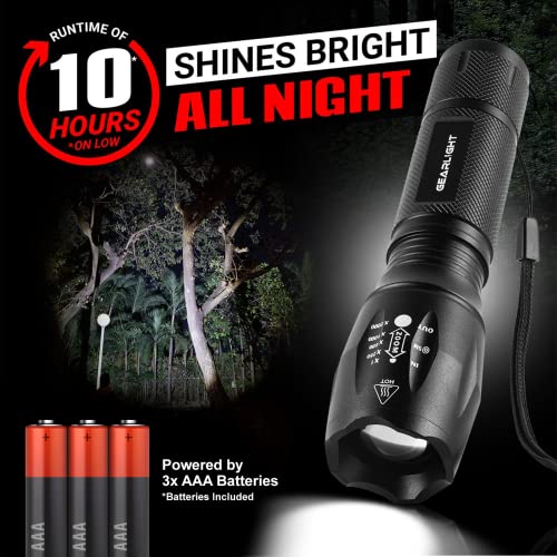 LED Flashlights with High Lumens, 5 Modes, Zoomable Beam N88602