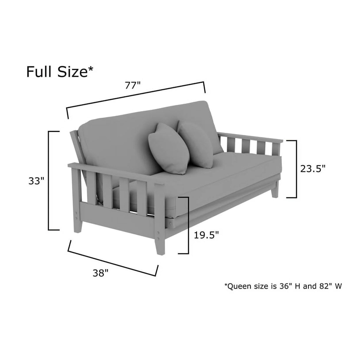 Warm Cherry Oak Futon with Cover F820420