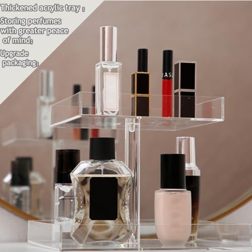 Perfume Organizer Display Tray Acrylic Large Vanity Trays Makeup Storage Holder S44140