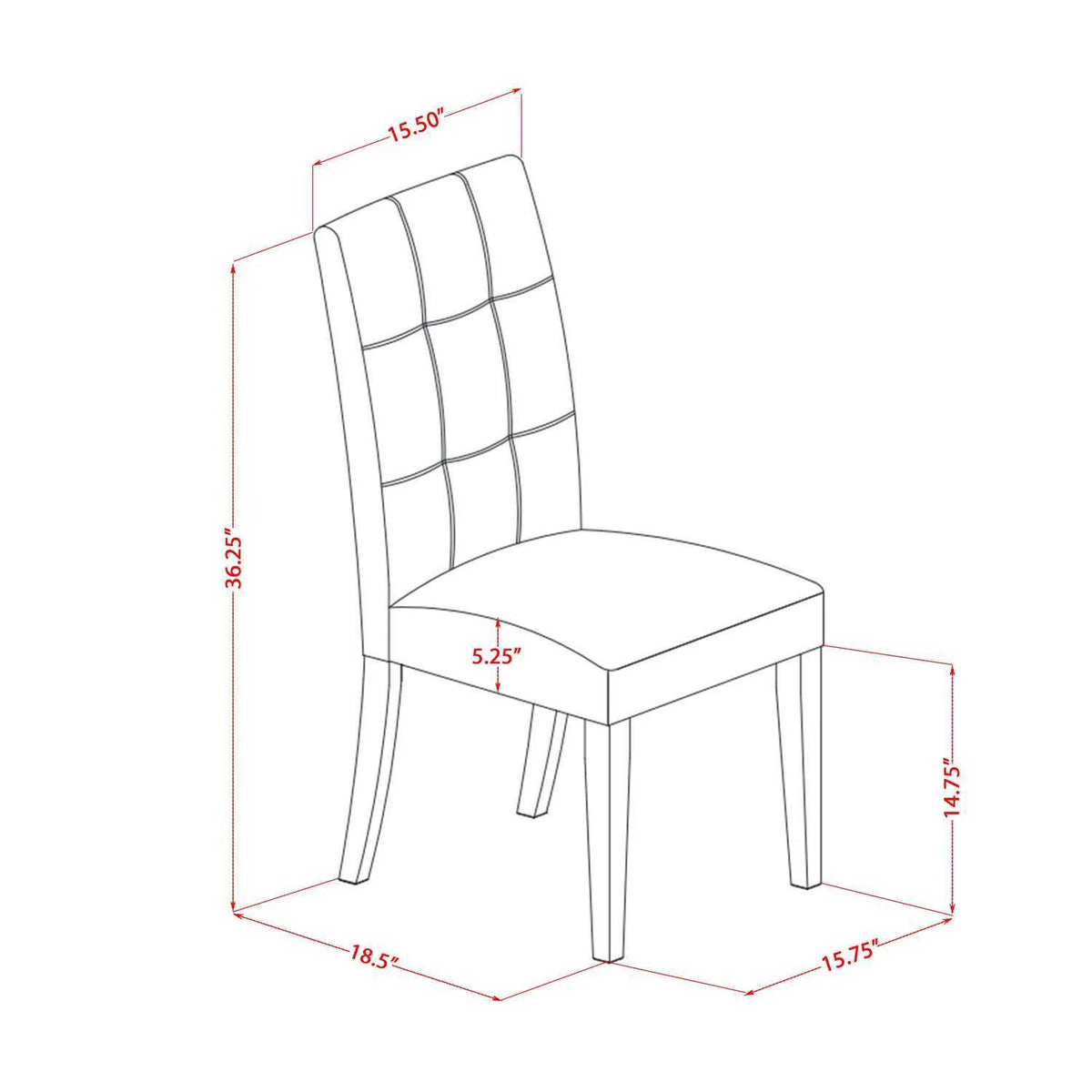 5 Piece Rectangle Kitchen Table with Leaf and 4 Chairs, Oak E244