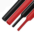2 Pcs 1-1/4 Inch 3:1 Waterproof Adhesive Lined Heat Shrink Tube, 4 Ft Black&Red Y709590