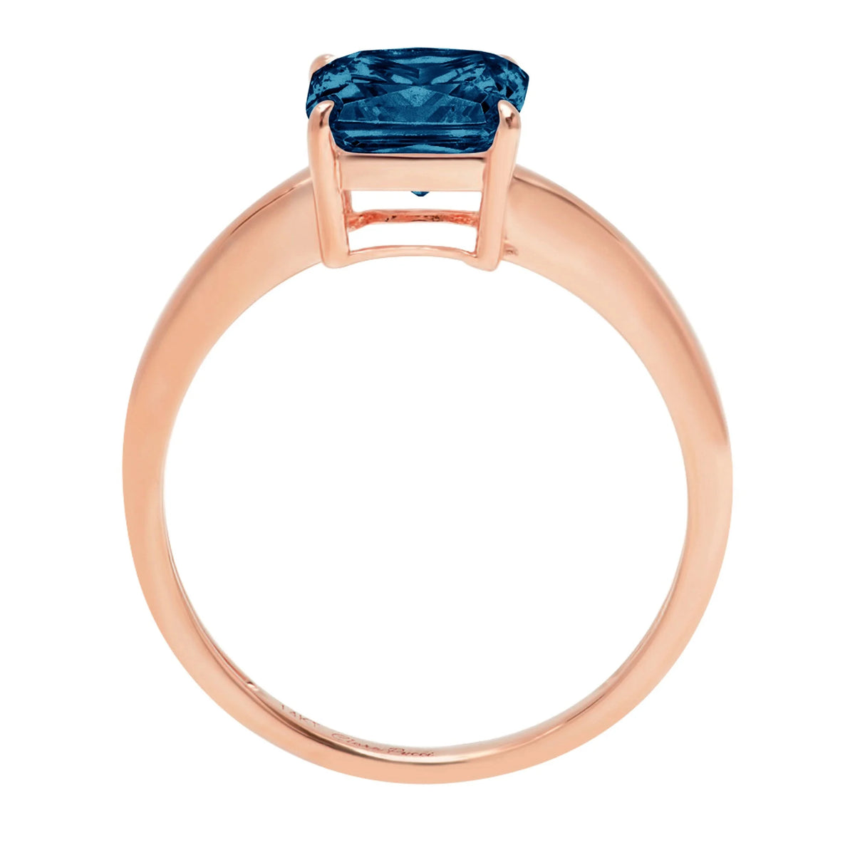 18K Rose Gold Solitaire Ring Q50272