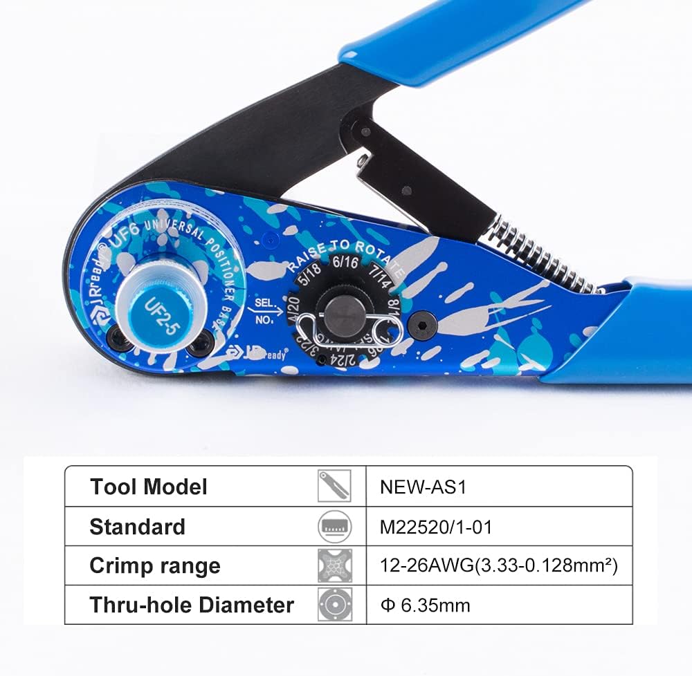 Crimping Tool Kit with 5 Adjustable Positioner for Heavy Duty Connector Y1550