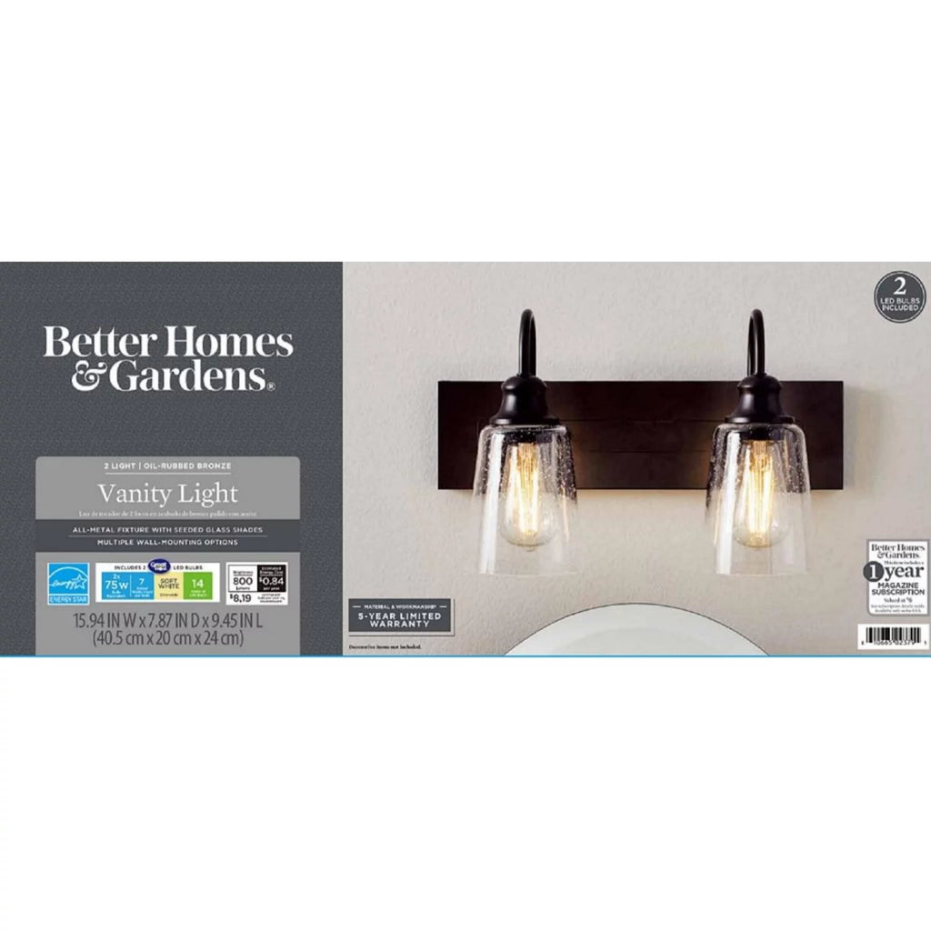 16" Bronze 2-Light Vanity Light C779