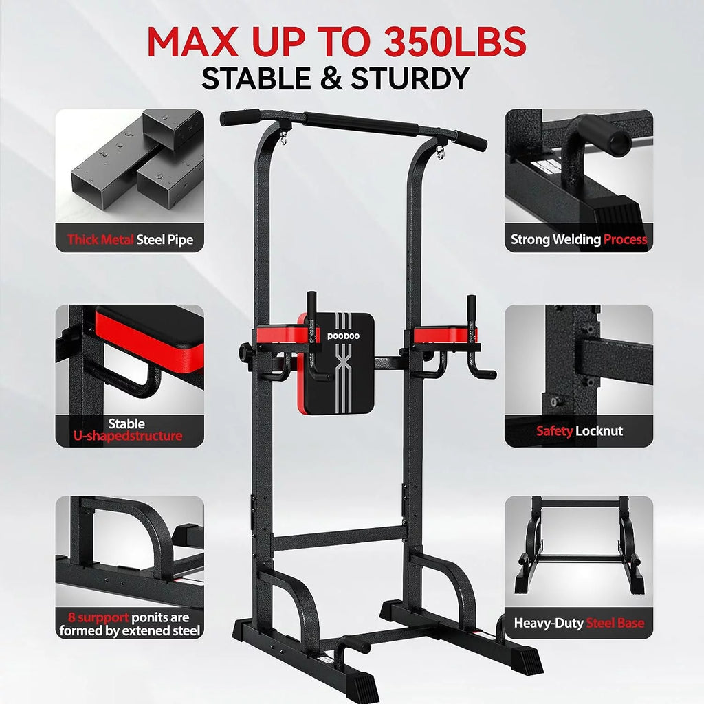 Power Tower Dip Station Pull up Bar 480lbs J256