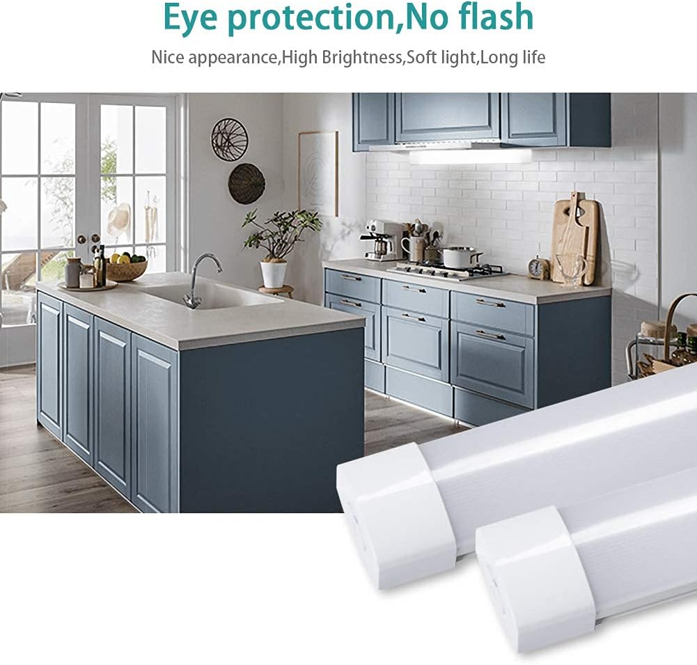 2 Pack 2FT 18W 5000K IP66 Waterproof LED Shop Light X30545
