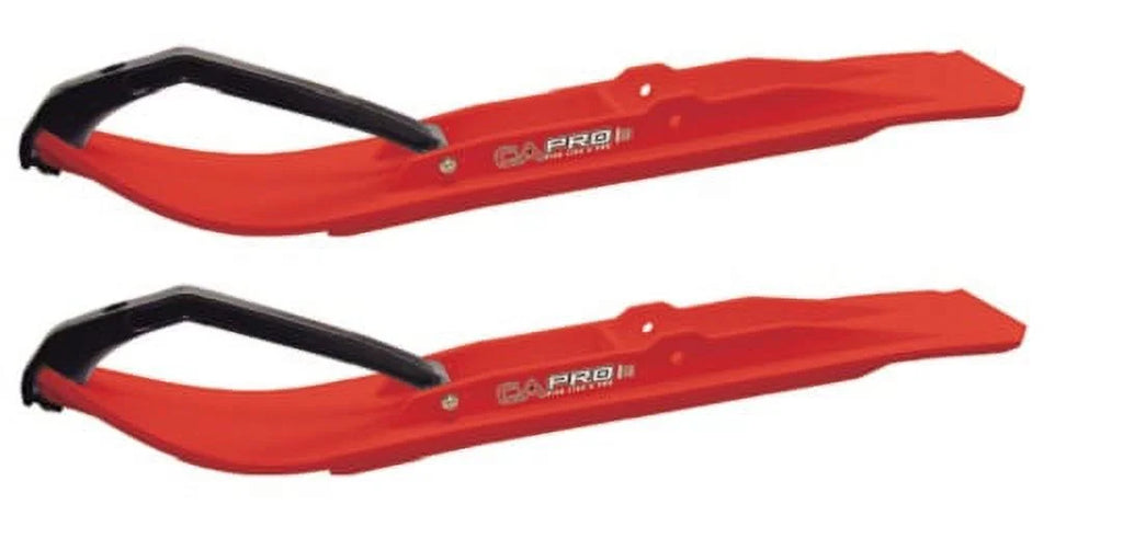 Red XT Snowmobile Skis with 4.5" Shaper Bars Complete Kit D11047