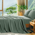 King Size 4 PC Cotton Sateen Weave Bed Sheet Set with Deep Pocket O696437