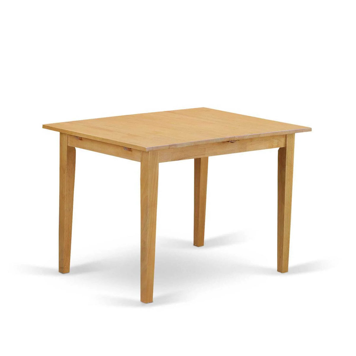 5 Piece Rectangle Kitchen Table with Leaf and 4 Chairs, Oak E244