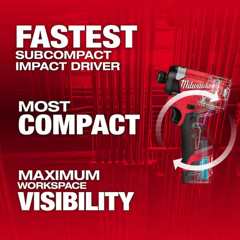 12-Volt Lithium-Ion Brushless Cordless 1/4 in. Hex Impact Driver Kit with Rotary Tool K2520