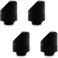 Black 45 Degree Angled Rotary Fitting, 4-Pack H641