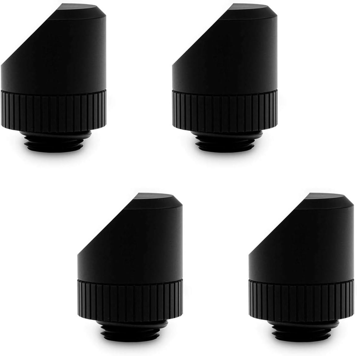 Black 45 Degree Angled Rotary Fitting, 4-Pack H641