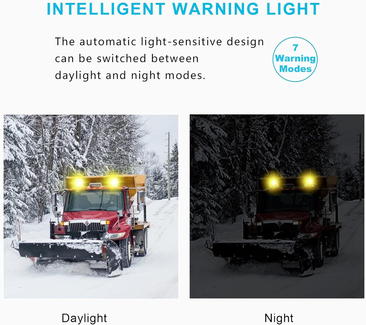 80W Automatic Light-sensitive Warning Strobe Light for Trucks W73844
