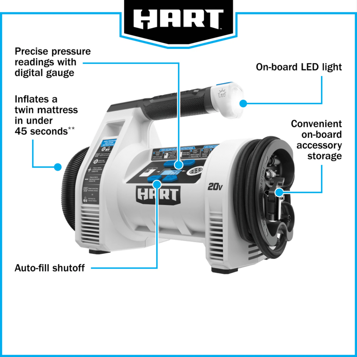 Cordless Dual Function Digital Inflator B122774