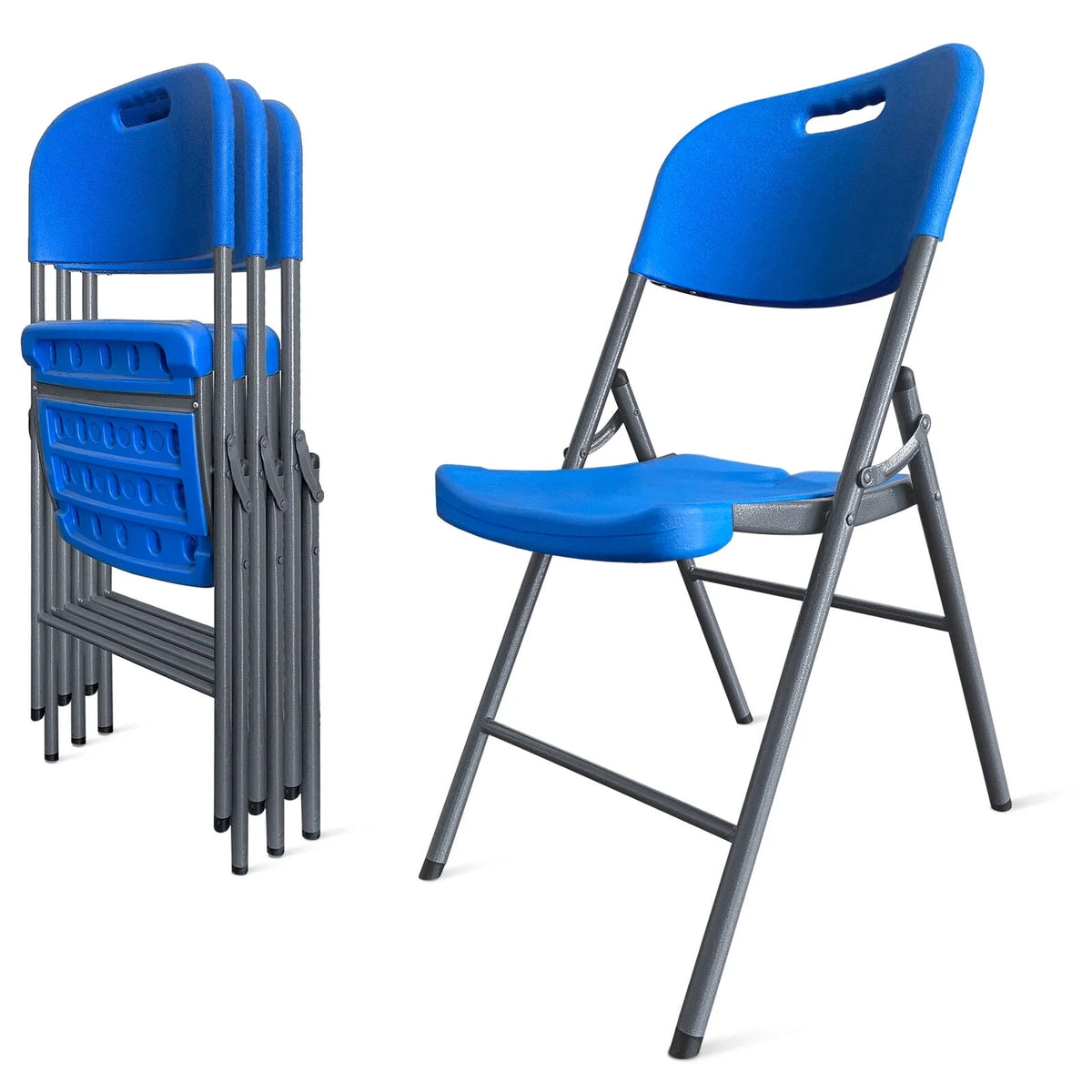 Folding Chairs 4 Pack Plastic Stackable N94022