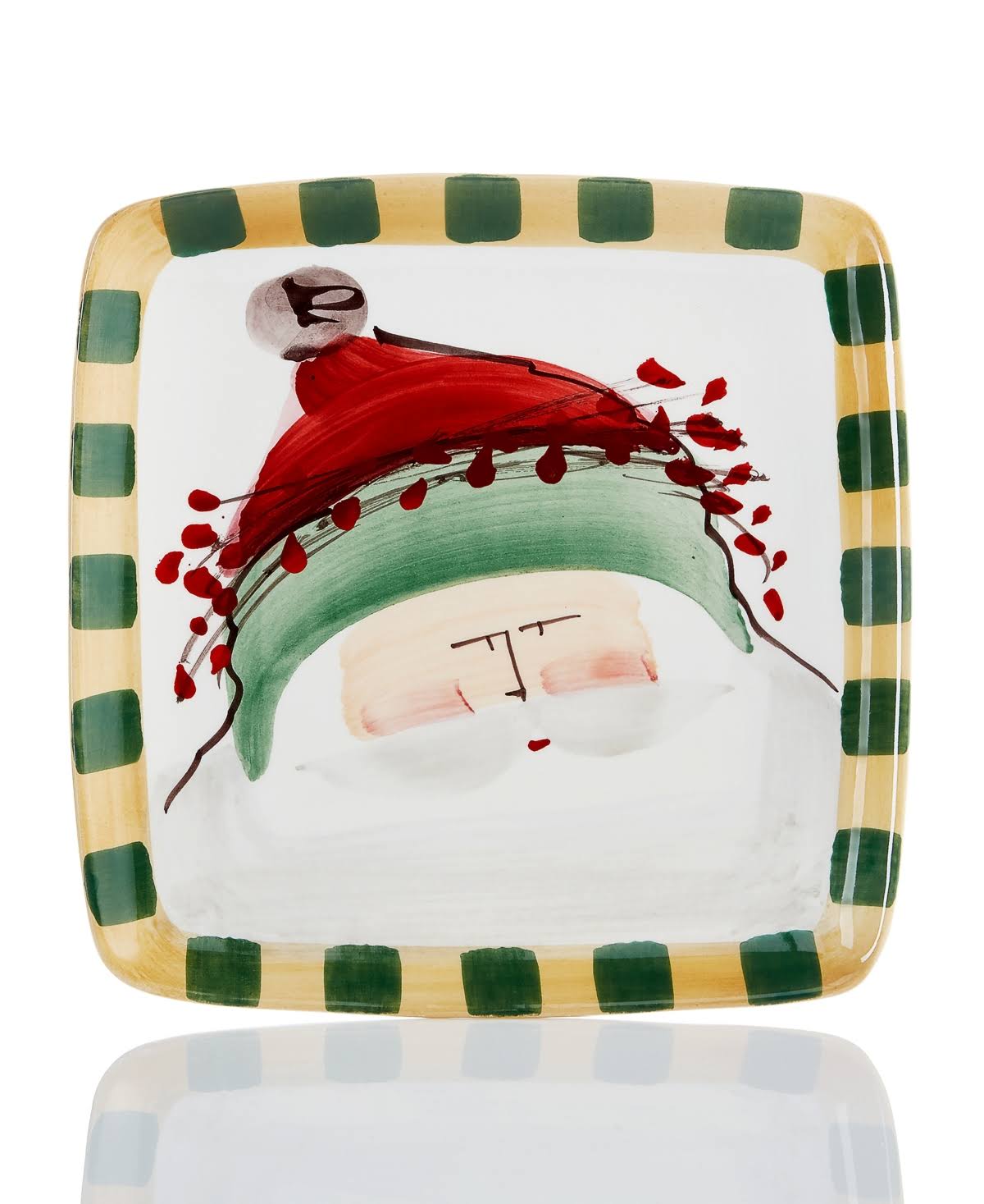 Green Square Salad Plate U2161