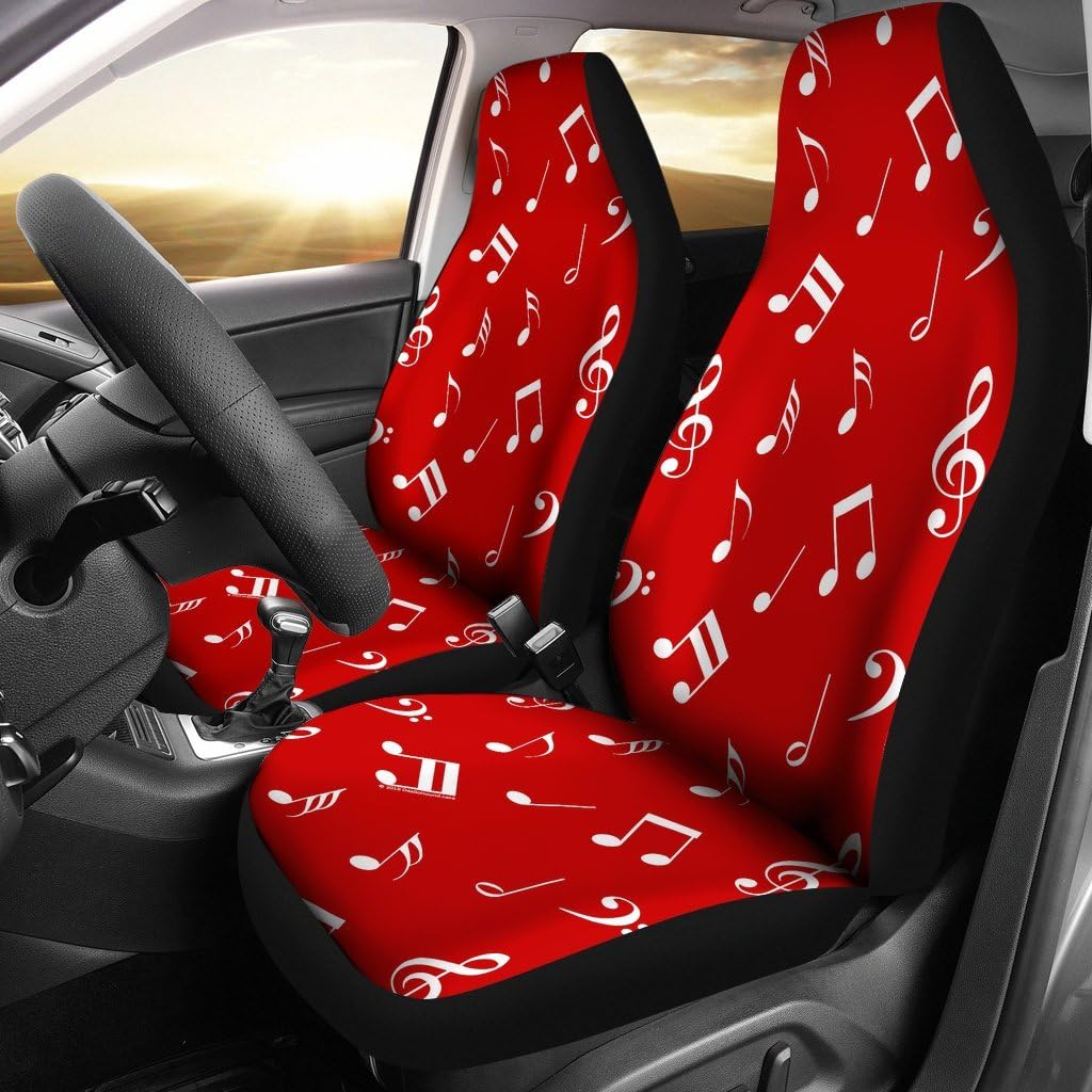 Red Microfiber Car Seat Covers Set of 2 W164