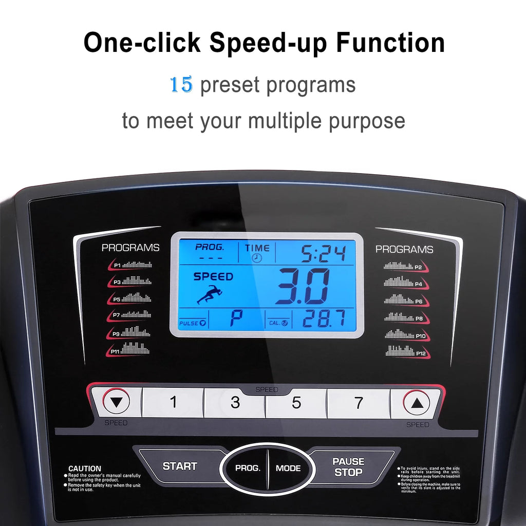 Folding Electric Treadmill with 3 Level Incline F543282