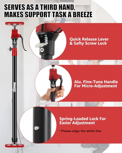Steel Support Rod 154 LB Capacity 49.2 IN-114.2 in 4 PC H427