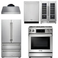 30 Gas Range, Range Hood, Refrigerator, Dishwasher, Wine Cooler T898