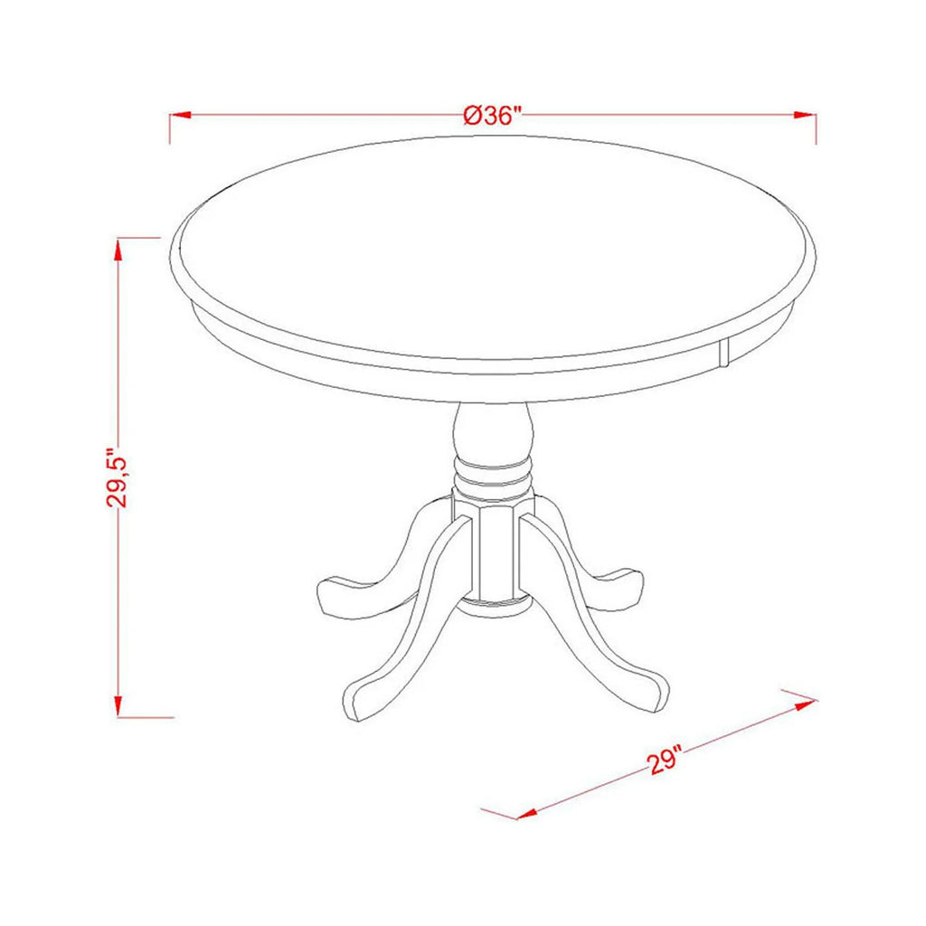 Round Dining Table Natural Acacia Finish U988