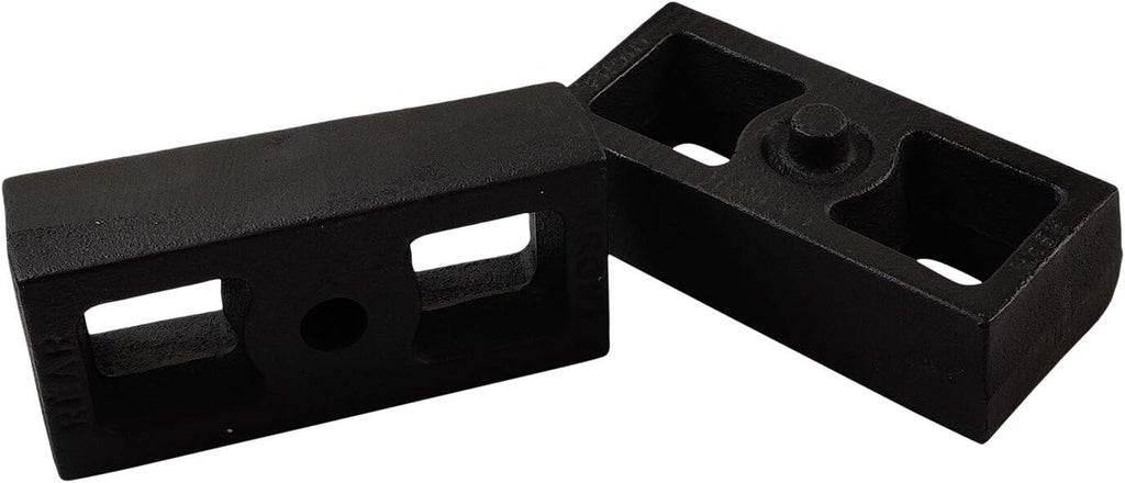 2 Rear Suspension Lift Solid Cast Iron Blocks with 11 Round Leaf Spring Axle U Bolts Q883