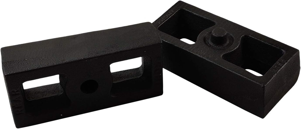 2 Rear Suspension Lift Solid Cast Iron Blocks with 11 Round Leaf Spring Axle U Bolts Q883