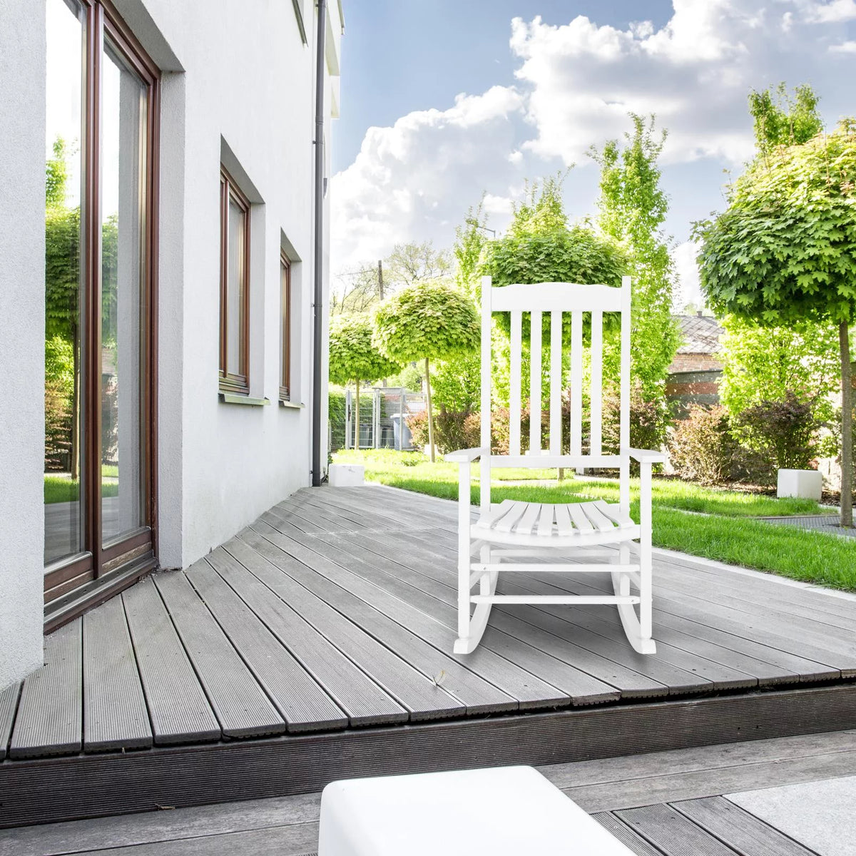 Oversized Wooden Rocking Chair E491364