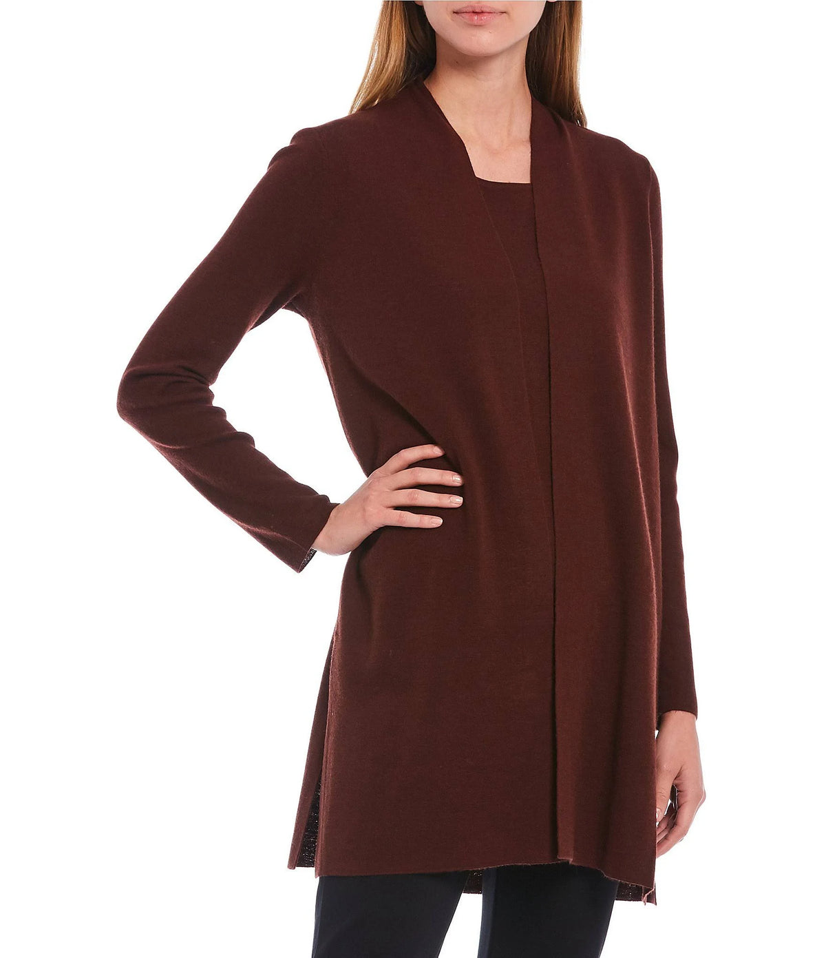 Ultrafine Merino Wool Straight Cardigan W478