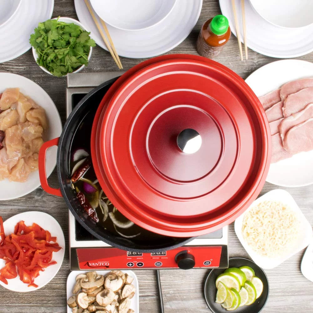 Cast Aluminum Dutch Oven 6.5 Quart Red C54456