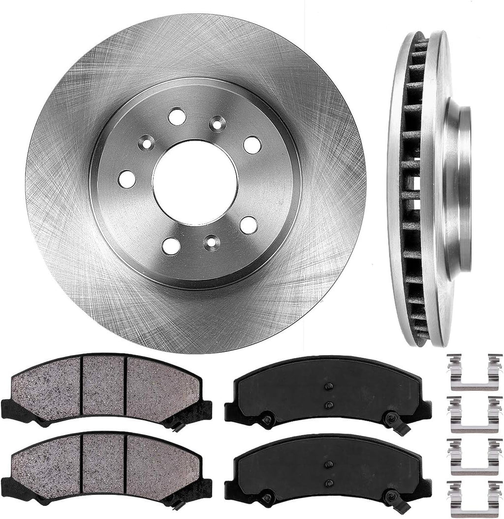 Premium 5 Lug Brake Rotors + Pads + Clips B910096