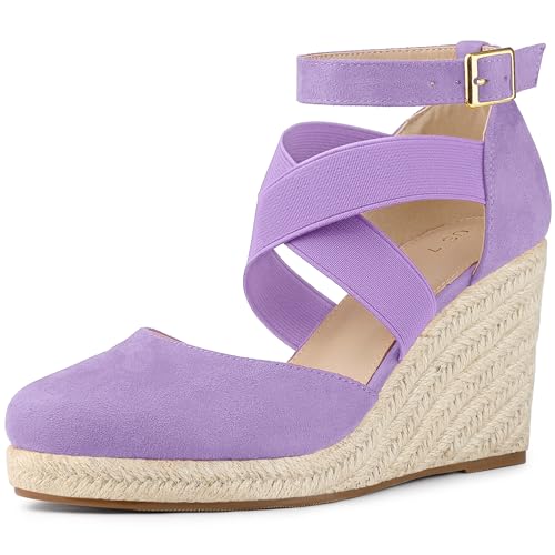 Women's Espadrilles Closed Toe Wedges Heels Sandals Z4867