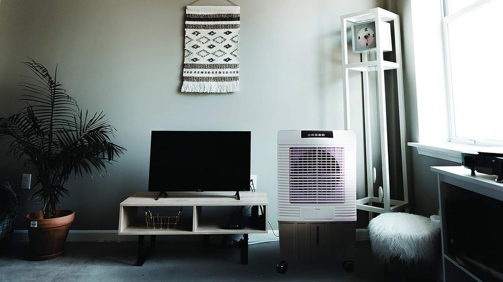 Portable Evaporative Cooler, 2100 Cubic FPM, White N2742